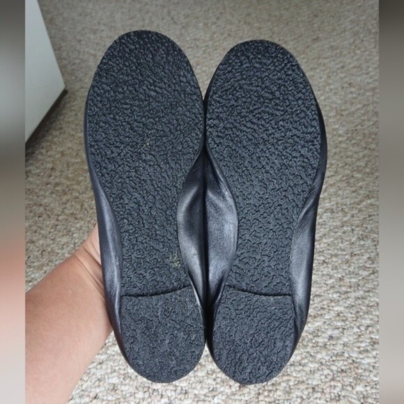 Tory Burch Minnie Travel Leather Ballet Flat size 6 in Black - Picture 9 of 11